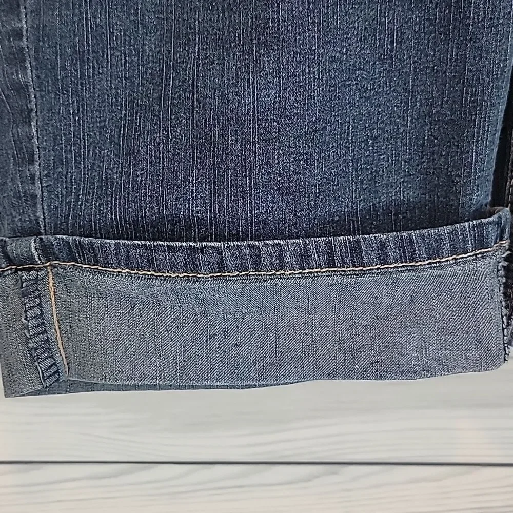 Angels Bermuda blue denim stretch jean shorts Women's Size 16 - Picture 3 of 13